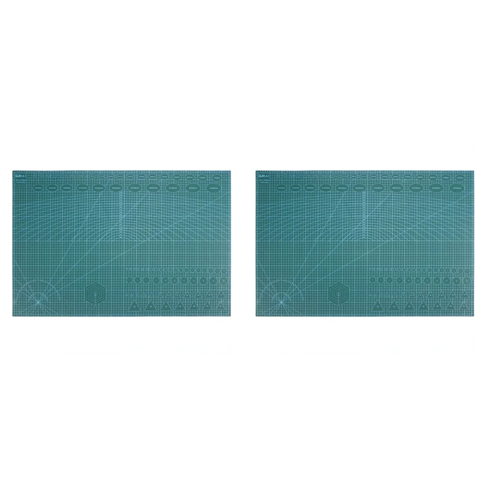 2PCS 90x60x0.5cm Tappetino da taglio Banco da lavoro Patchwork Taglio Pad Cucito Manuale Coltello fai da te Incisione Tagliere in pelle Sottostrato laterale