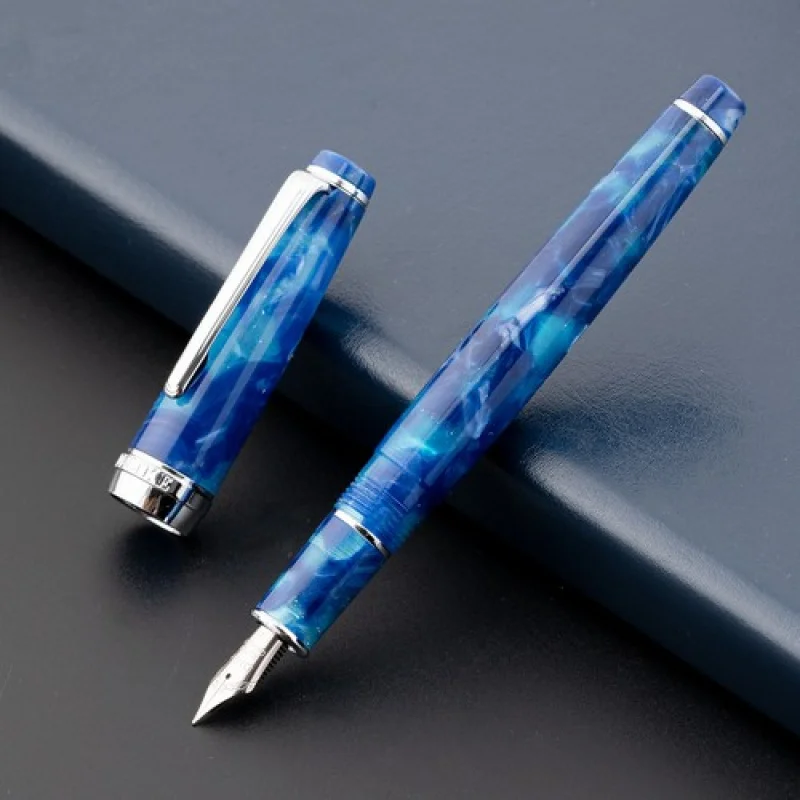 

Синяя акриловая авторучка A + Newmoon 2, EF/F/маленькое изогнутое перо, подарочная ручка для письма