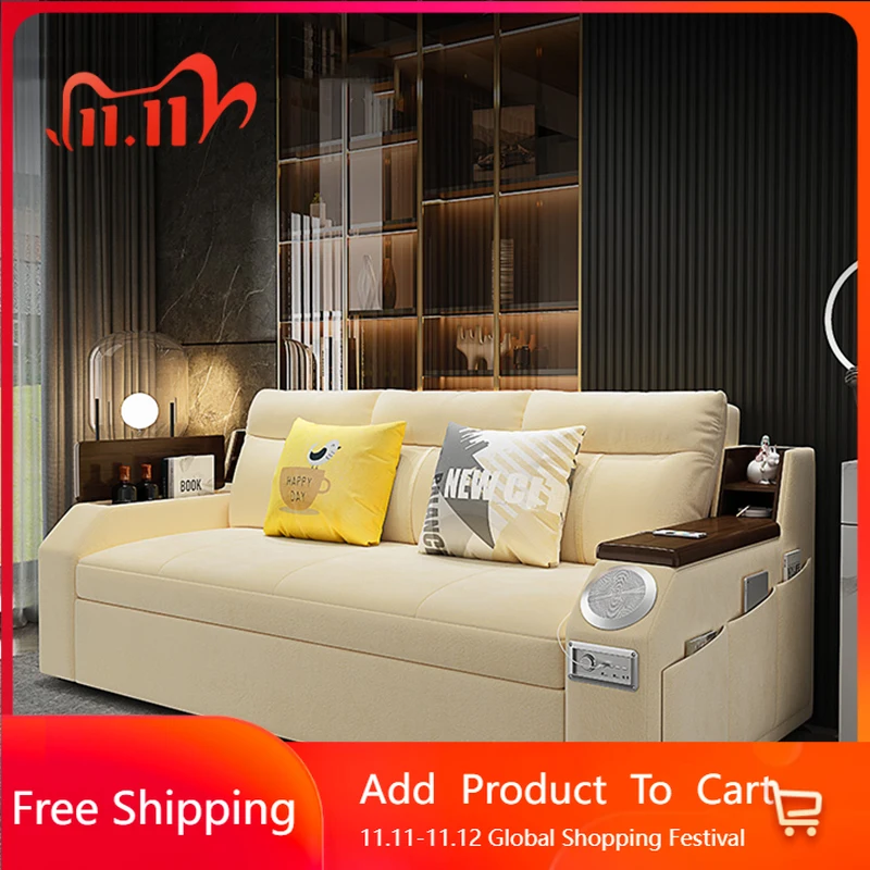

Luxury Storage Unique Couches Foldable Bluetooth Speaker Puffs Sofa Bed Designer European Minimalist Muebles Trendy Furniture