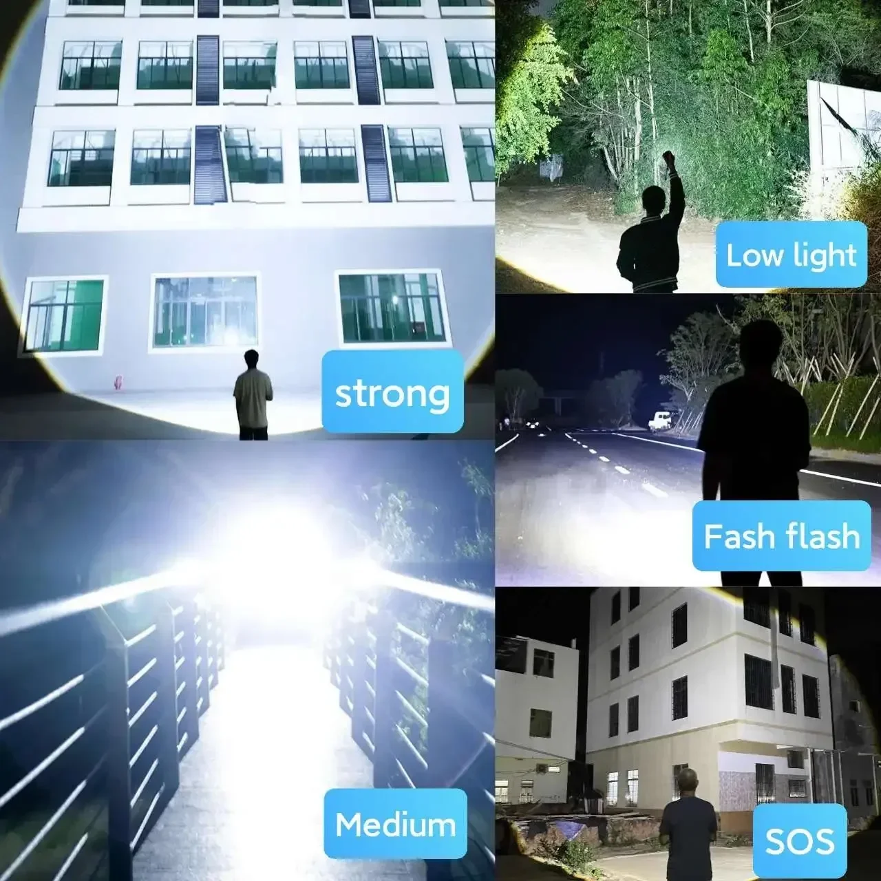 High Power Led Flashlight 3000000LM Rechargeable  Long Range Torch World's Most Powerful Lantern Ultra Powerful Flashlight