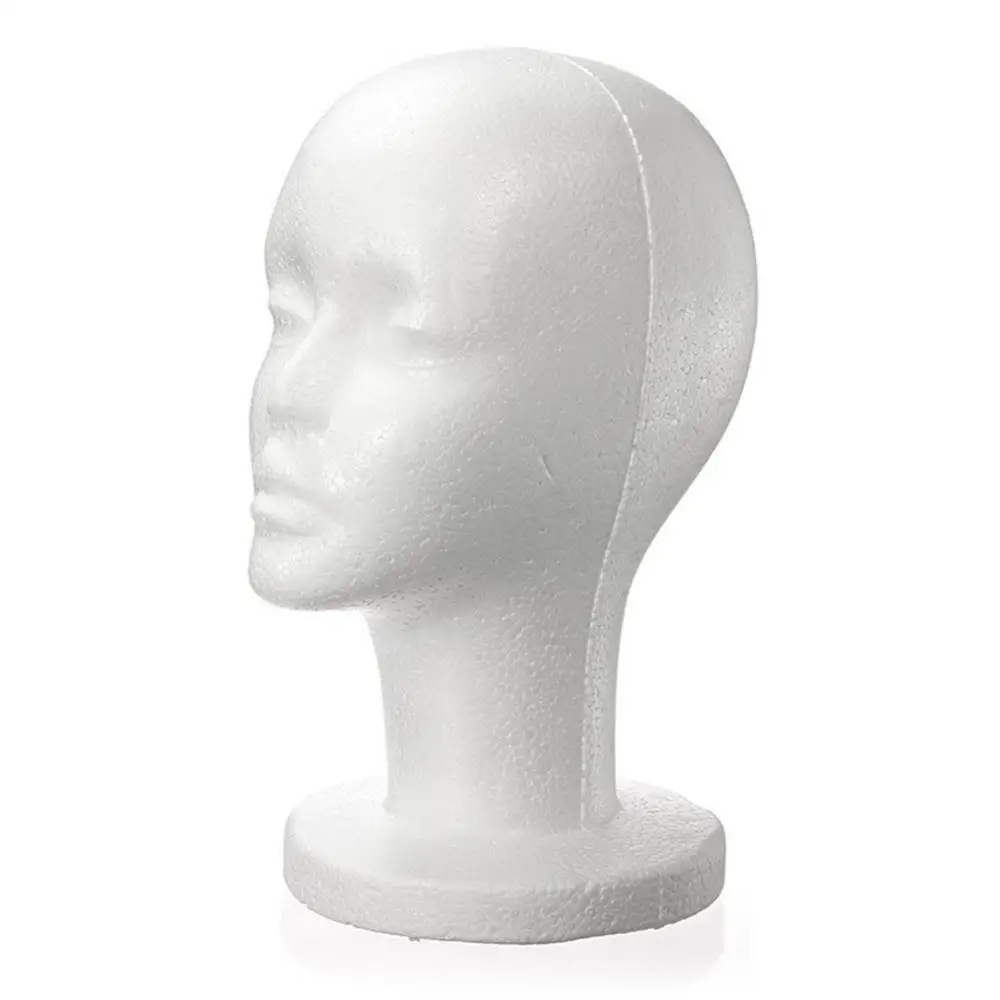 Fashion Female White Foam Mannequin Hat Cap Wig Women Head Display Holder Model Training Head Mannequins