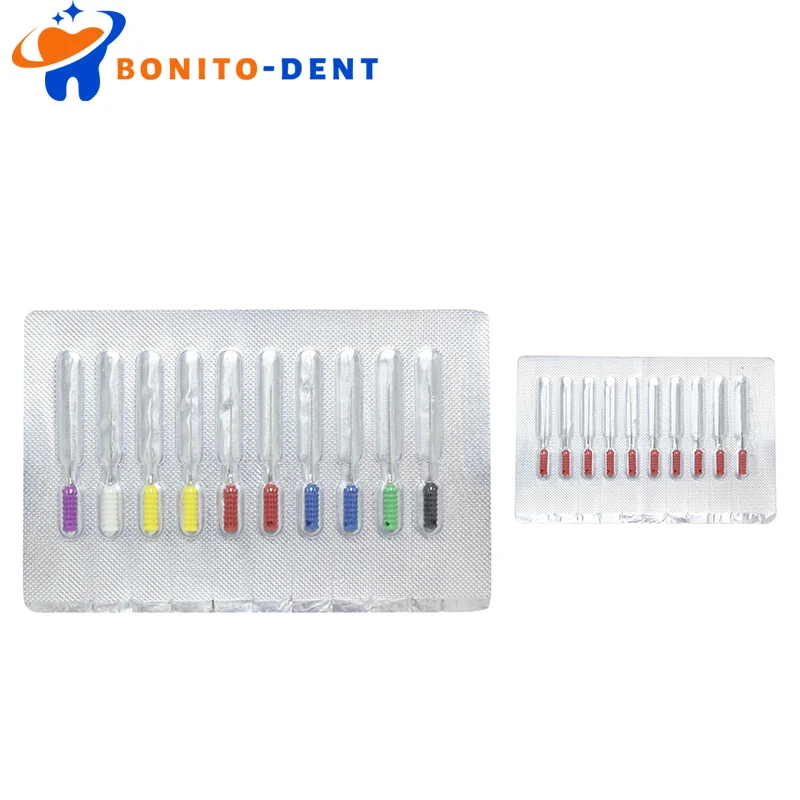 

10 Packs Dental Endodontic Files Short Barbed Broaches Root Canal Cleaning Hand Use Files