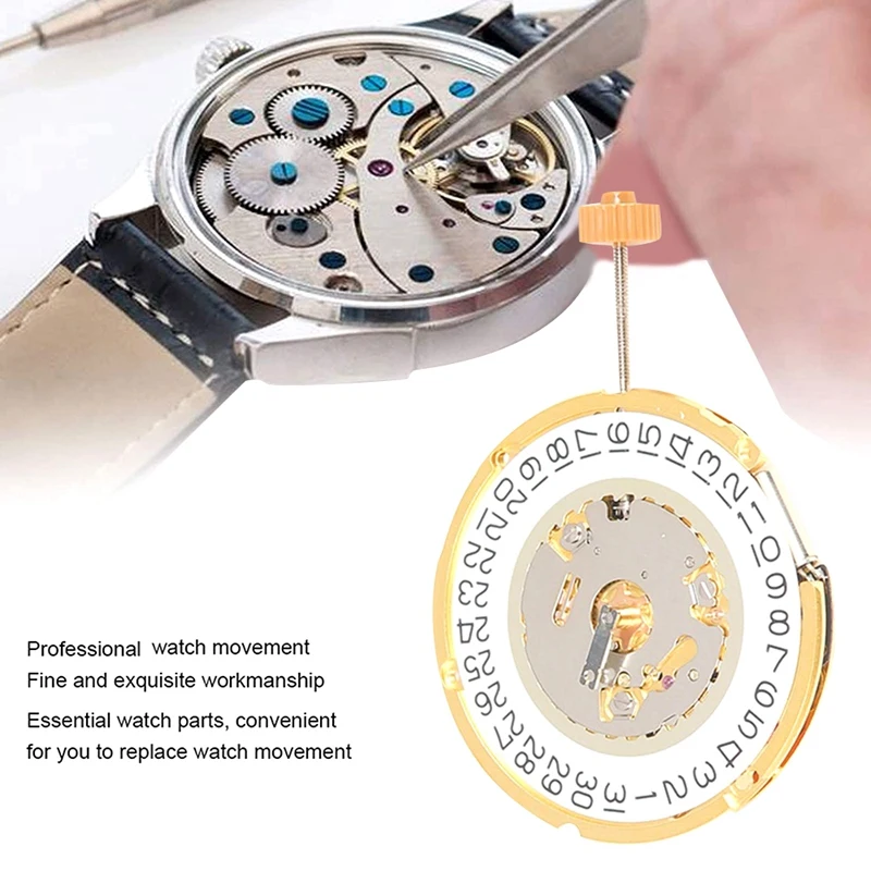 6004D Watch Movement 6004Two And A Half Needle Movement 3 O'clock Calendar Quartz Watch Movement Accessories For RONDA