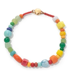 BEUTIFOR Bohemian Irregular Bracelet for Women Colorful Beads Elastic Bangle Women 2024 Jewelry Accessories