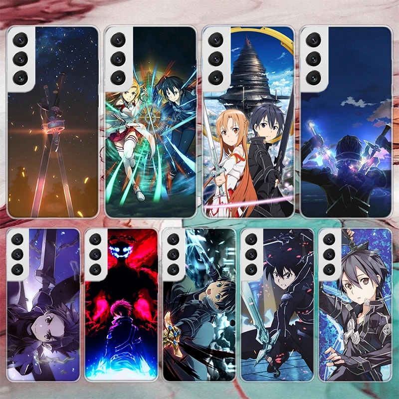 Sword Art Online Kirito Asuna Soft Phone Case For Samsung Galaxy M12 M21 M30S M31 M32 Note 20 Ultra 10 Lite 9 8 J4 J6 Plus + M51