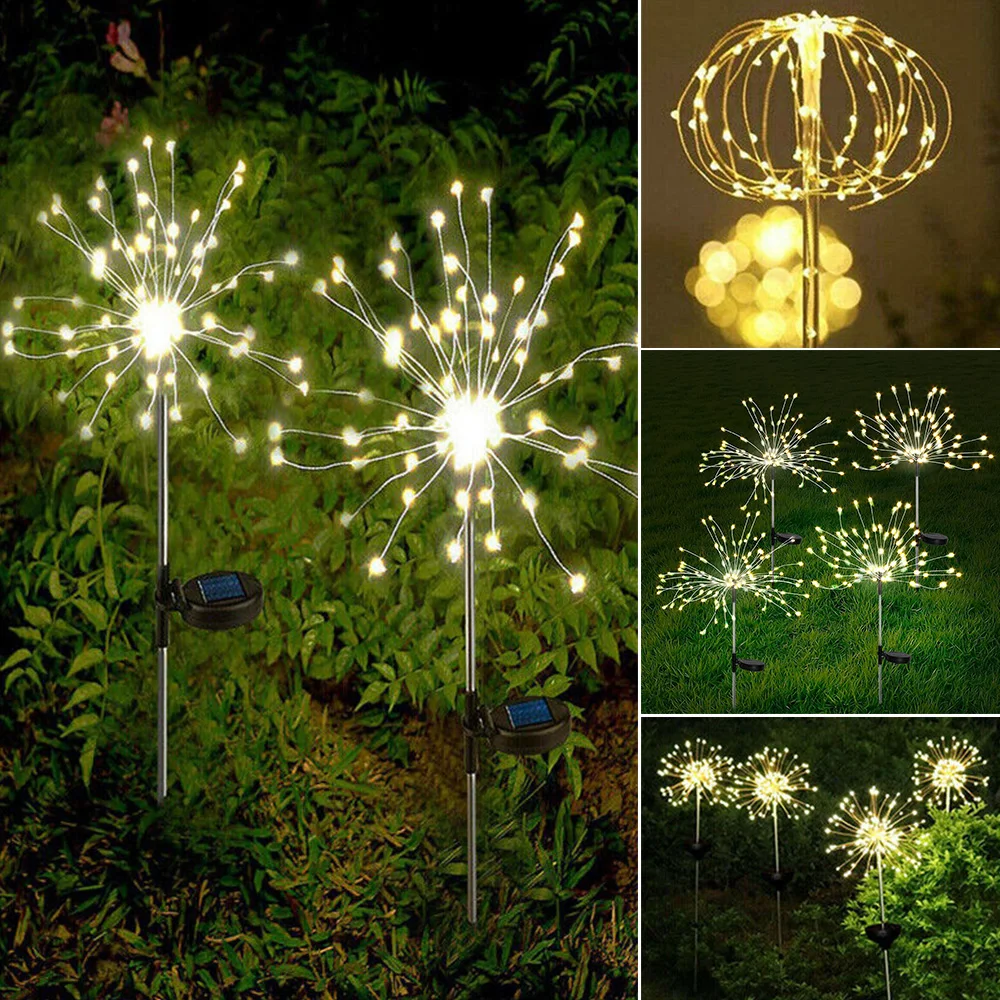 

Solar Firework Light Grass Dandelion 90/150/200 LED Fireworks Lamp For Garden Lawn Landscape Christmas Light Home Decoration