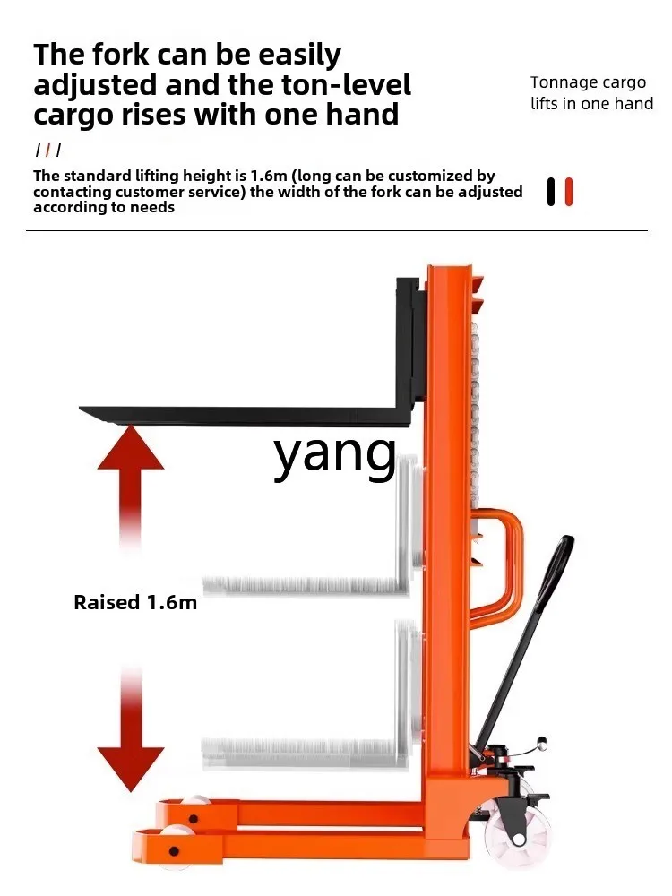 ZL manual hydraulic forklift stacker semi-electric lifting and handling small forklift