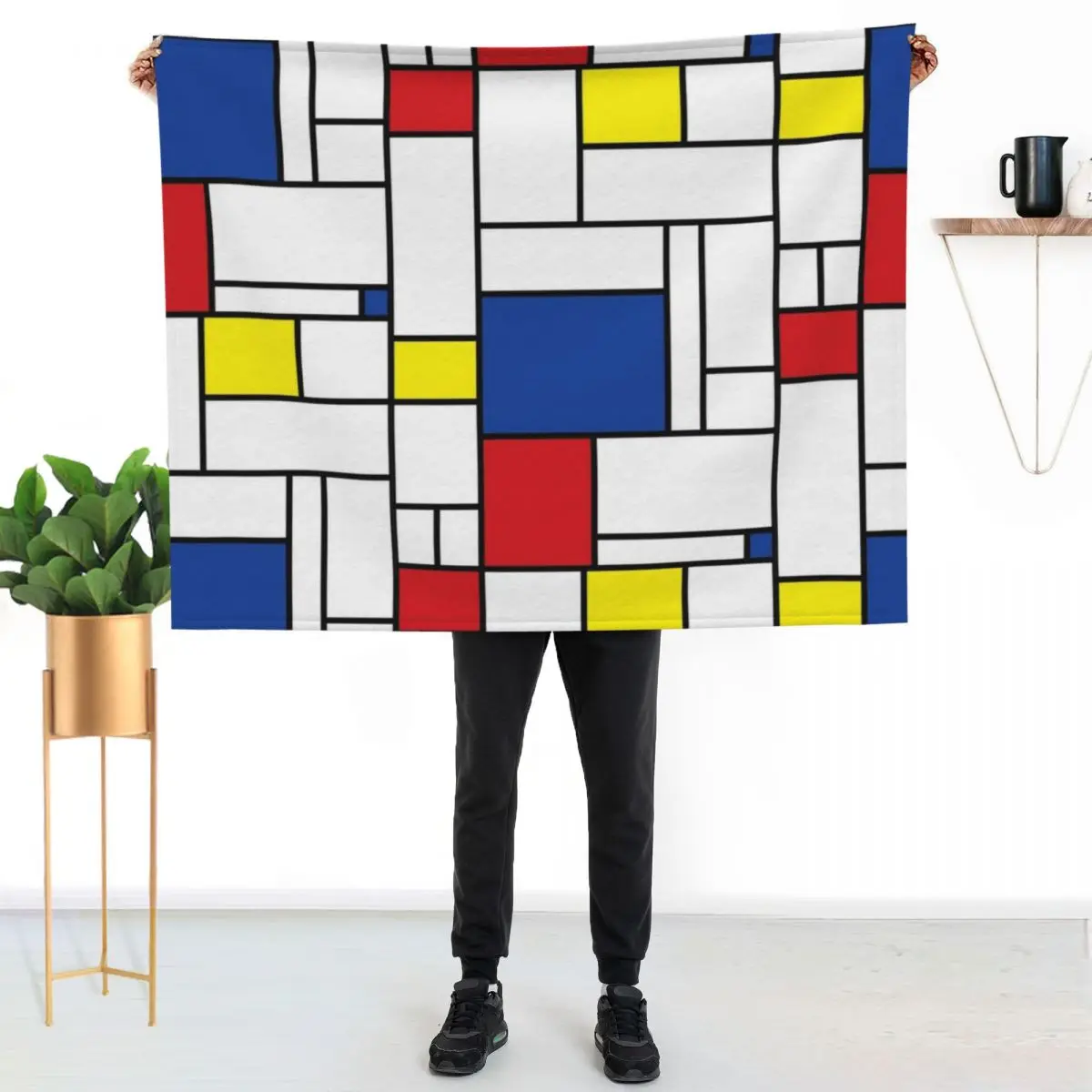 Mondrian Minimalist De Stijl Modern Art II ? fatfatin Throw Blanket Personalized Gift wednesday Luxury Decorative Sofa Blankets