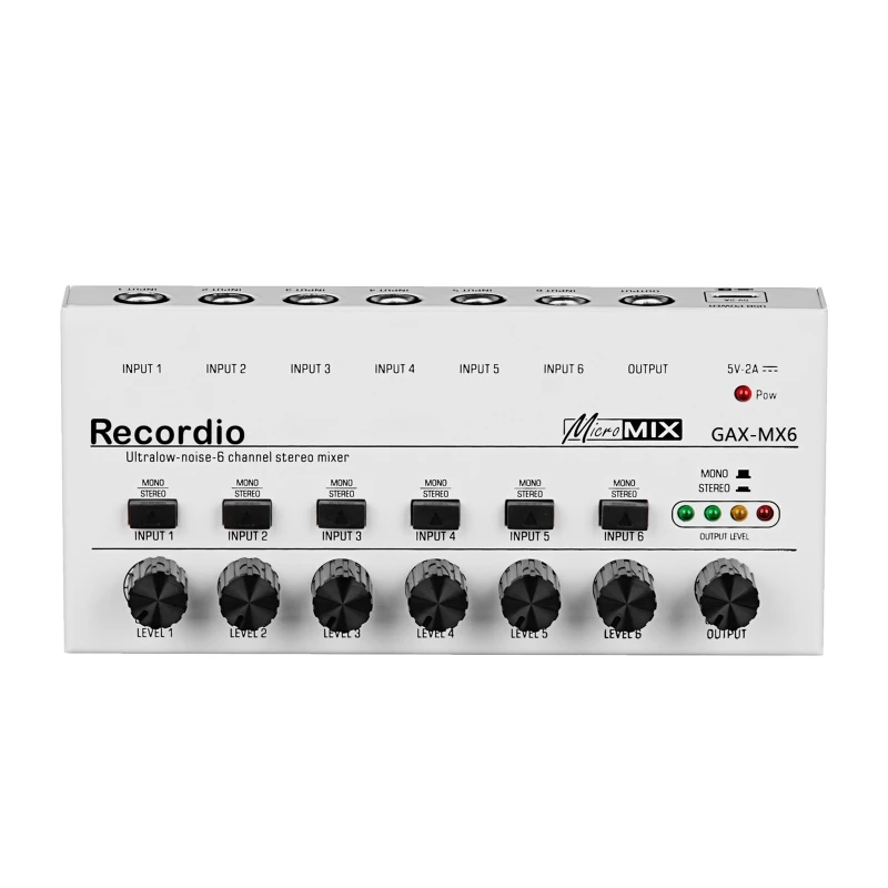 Mixer Stereo Mini DJ Mixer Suara Kebisingan Rendah Mixer Profesional KTV Suara Ultra Kompak Mixer Profesional