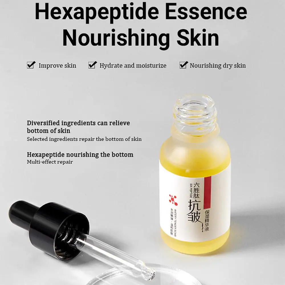 Gesichts serum sechs Peptide Anti-Falten-Serum Gesichts hyaluron Aging Bleaching Haut Essenz Pflege Säure Anti-Aging Anti-D0H2