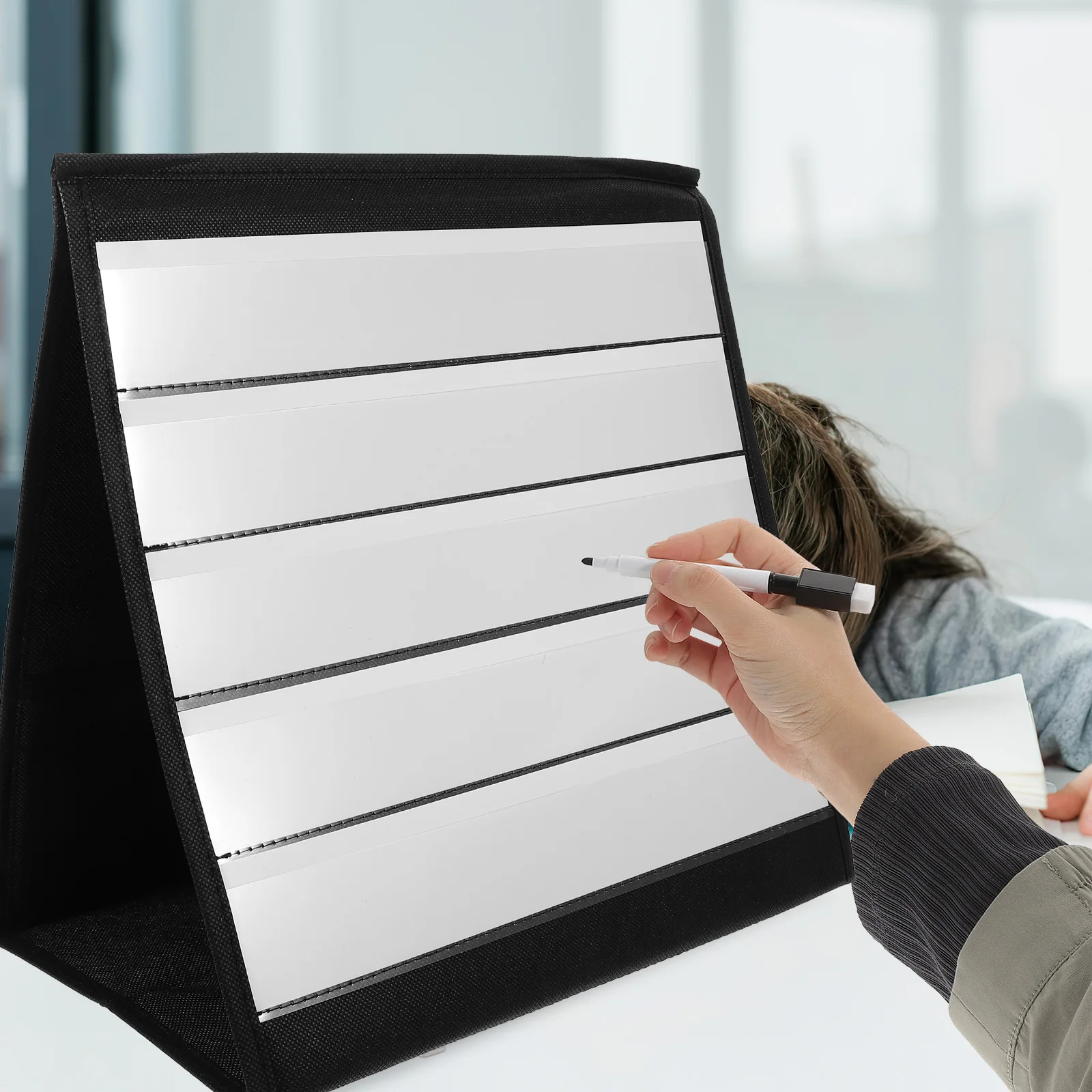 

1 Set Classroom Pocket Chart Foldable Double-Sided Card Display Holder For Teaching Organization Vocabulary Math