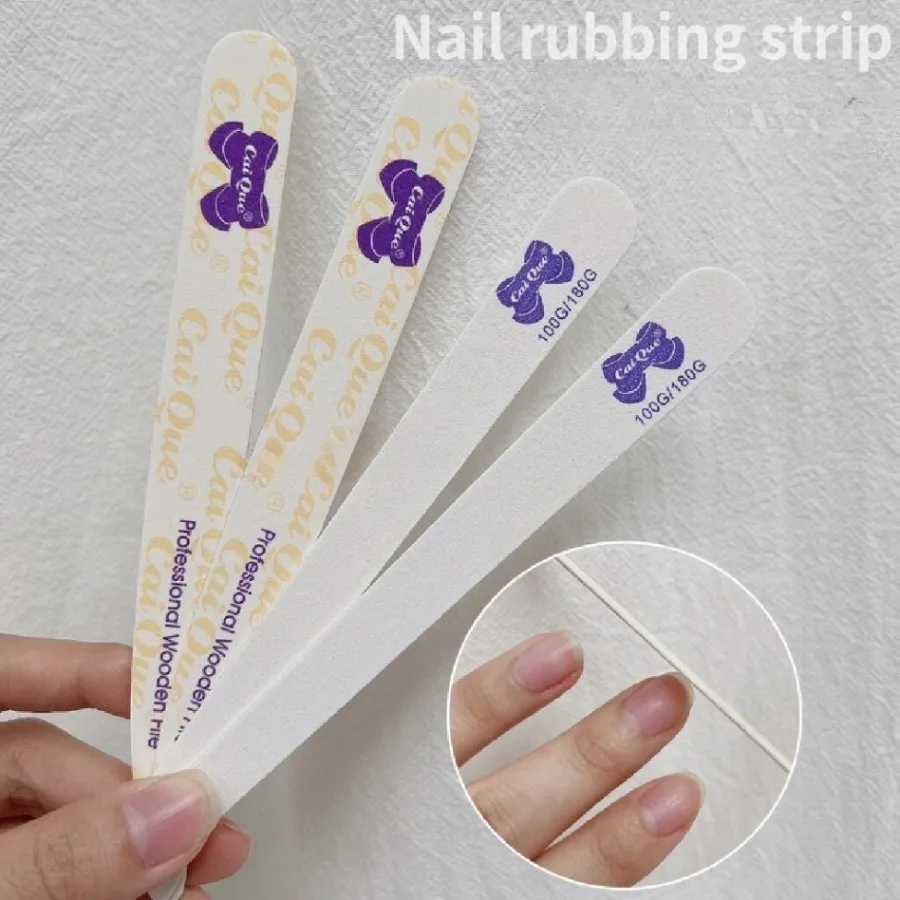 両面マニキュアライムサンドペーパー、UVジェル研磨ファイル、ネイルバッファー、フットケア、サンディンググラインダーファイル、100/180, 5個