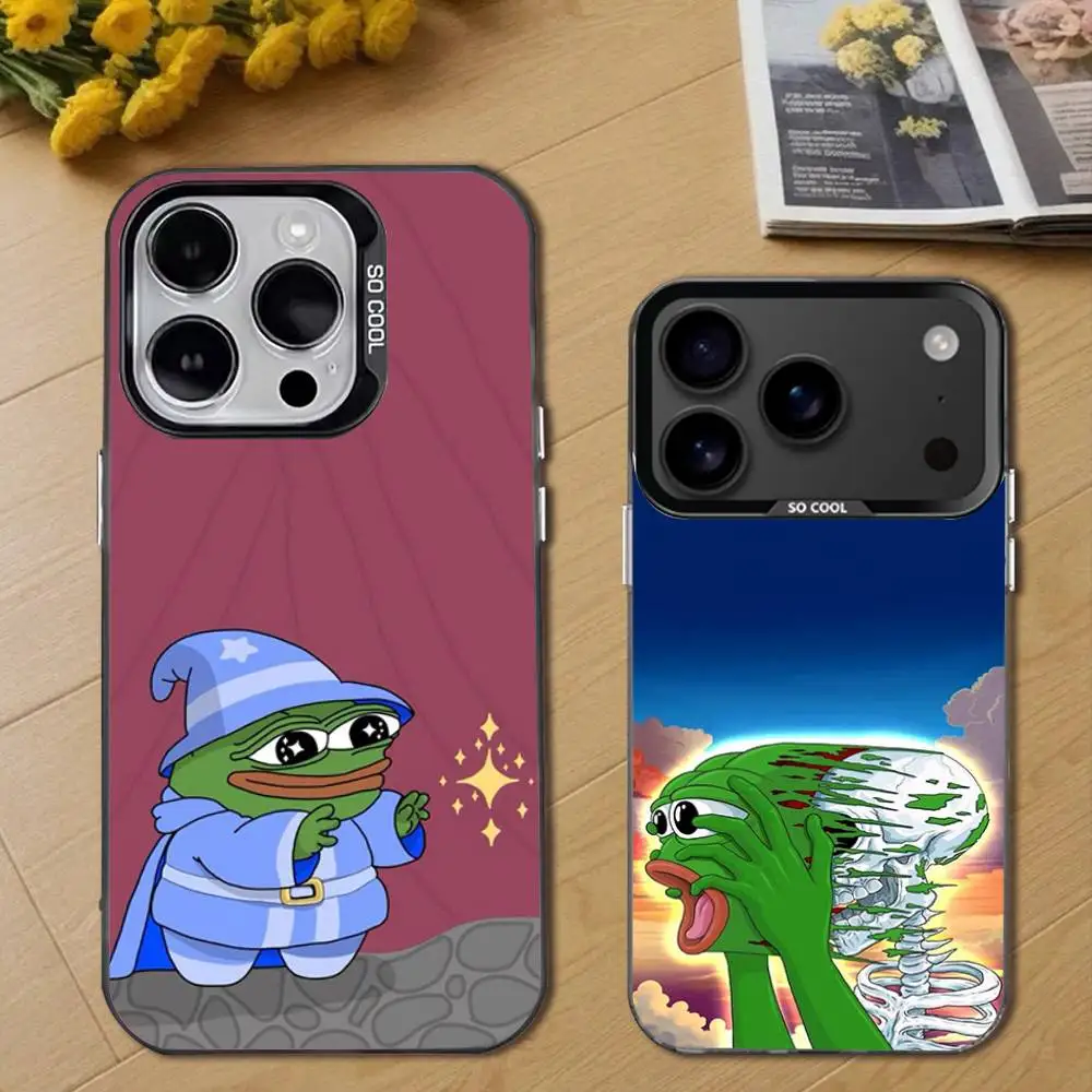 

Funny P-Pepe the F-Frog Phone Case For iPhone 17,16,15,14,13,12,11,Pro,Max,Plus,E,Air,Mini Black Tpu Cover