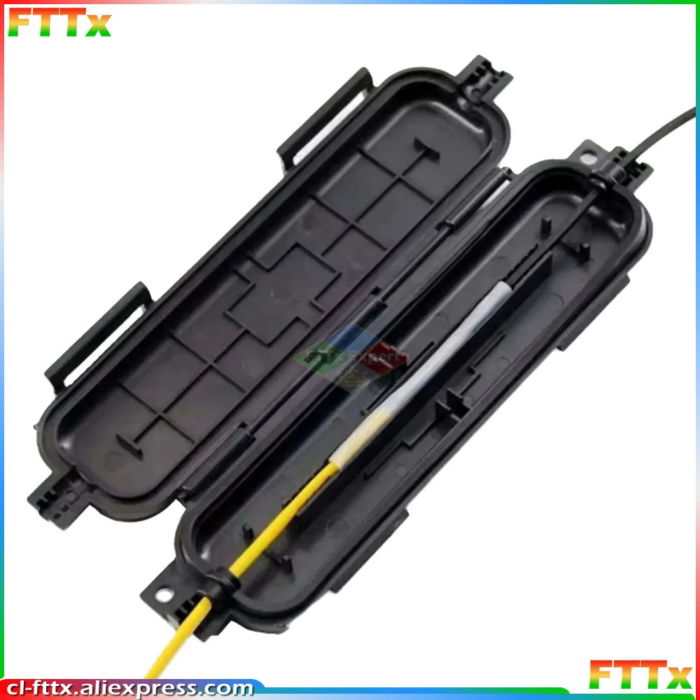 

10pcs Drop Cable Rotection Box Optical Fiber Protection Box Heat Shrink Tubing to Protect Splice FTTH Type Waterproof Box