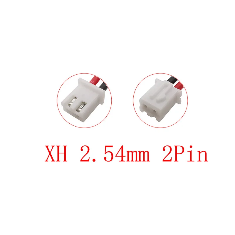 10Pcs/lot JST XH2.54 XH 2.54mm Pitch 2 Pin Female Plug Connector With Wire 10/15/20CM 22AWG Silicone Wires for RC Lipo Battery