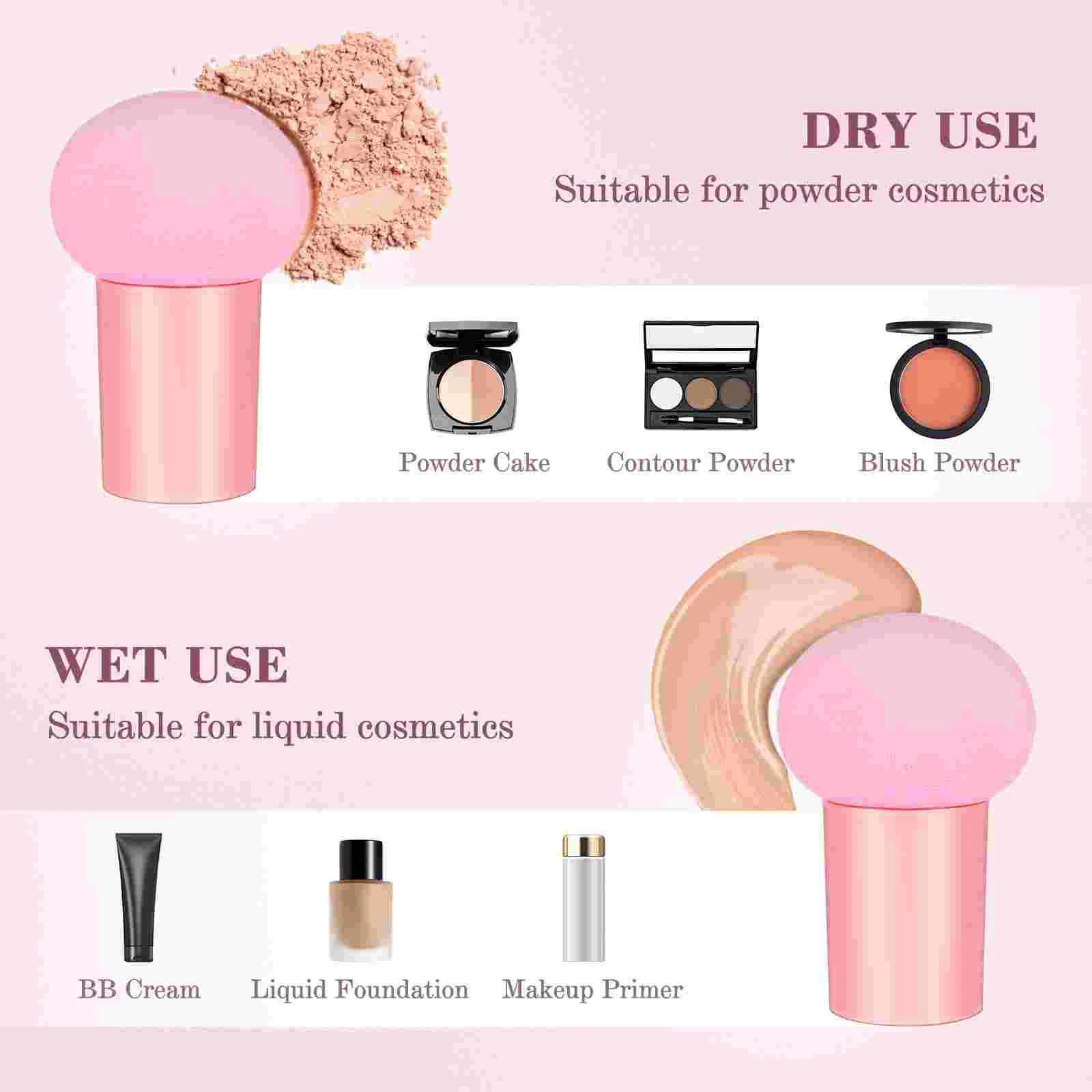 Mushroom Head Puff Makeup Schwämme Foundation Applikator Puderquasten für Face Concealer Blending Prime