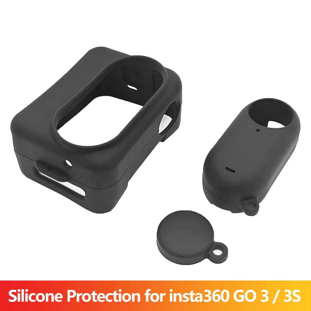 GO 3S Silicone Protective Cover Lens Cap Camera Case for Insta360 GO 3 / 3S Action Cameras Full-Body Protection