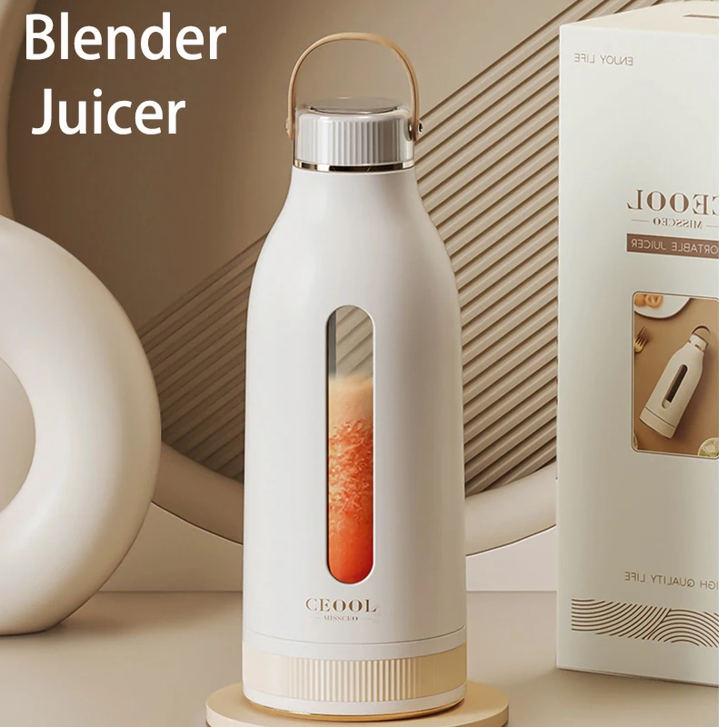 Bezprzewodowy Blender ręczny Mixer Mixer ze świeżą sokowirówka USB do wielokrotnego ładowania Mini przenośny Blender 400ML urządzenie do Smoothie