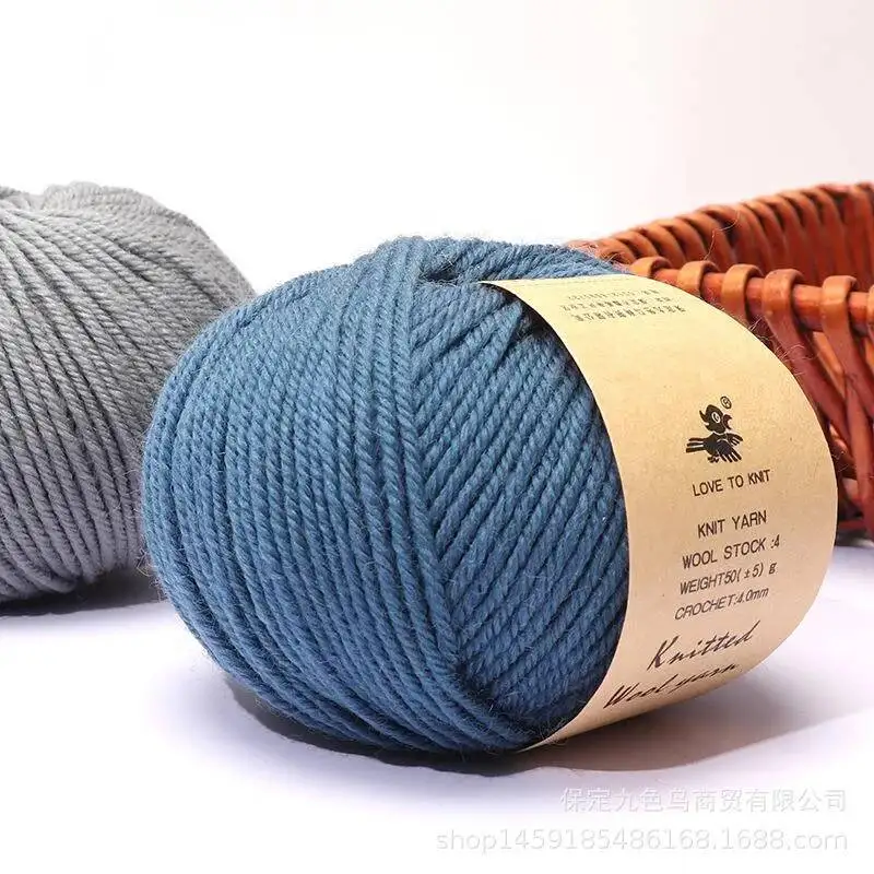 50g/roll 100% Merino Wool Yarn Cashmere Yarn Luxurious Hand Knitting Yarn&Crochet Scarf Clothes Yarn Clothes Hats Anti-pilling