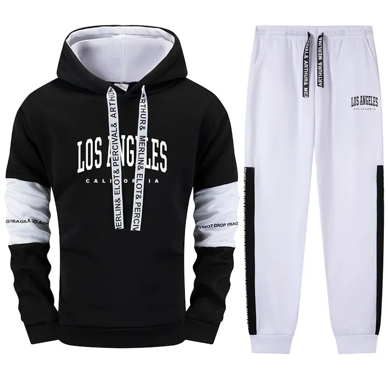 

2026 Hot Sales Comfortable Printing Casual Men's Hooded Tracksuit Outdoor Daily Sports Single Sweatshirts And Sweatpants Quality