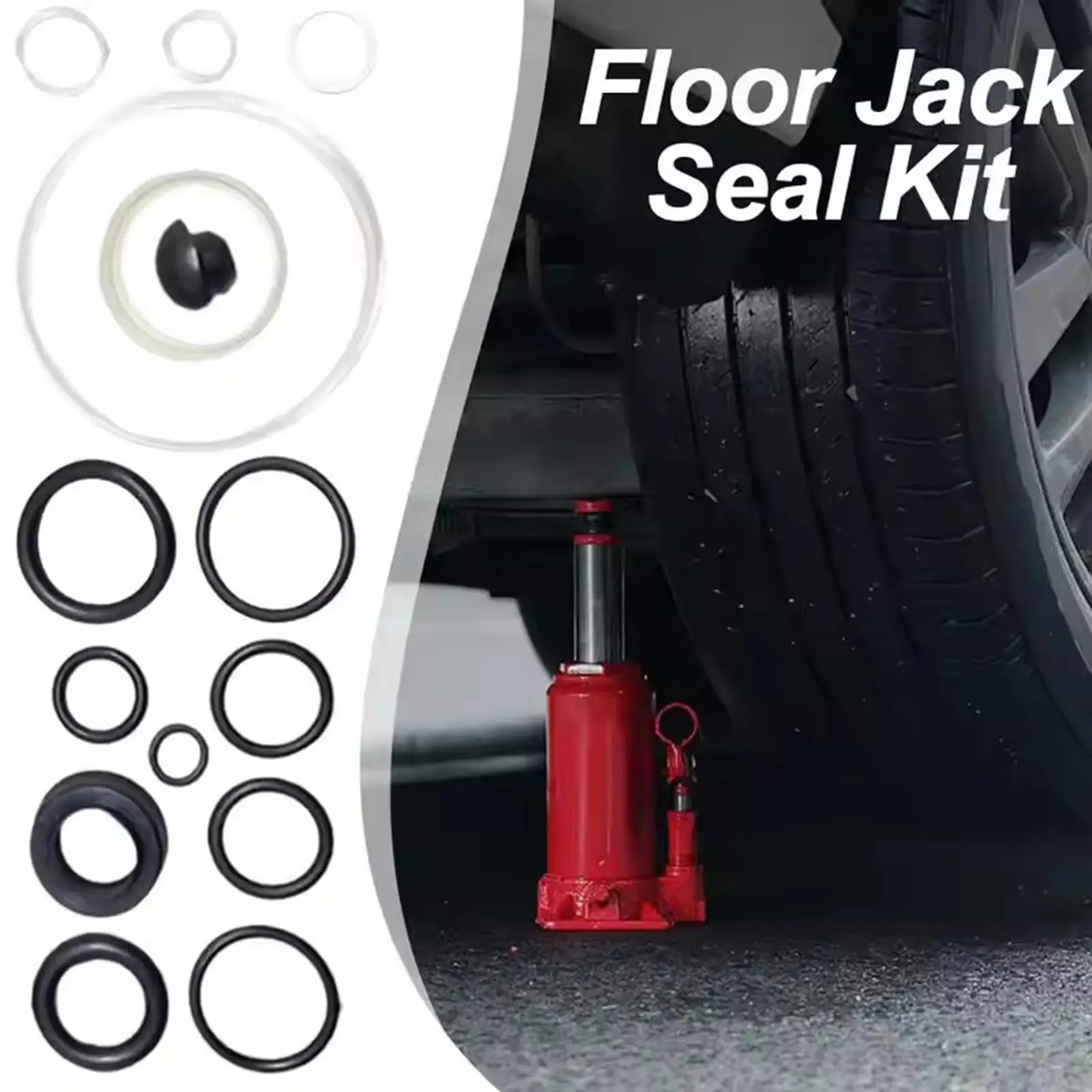Rubber Seal O Ring Assortment Floor Jack Seal Ring Kit for 3 Ton Hydraulic Jack Car Repair and Service Jacks Oil Seal Ring