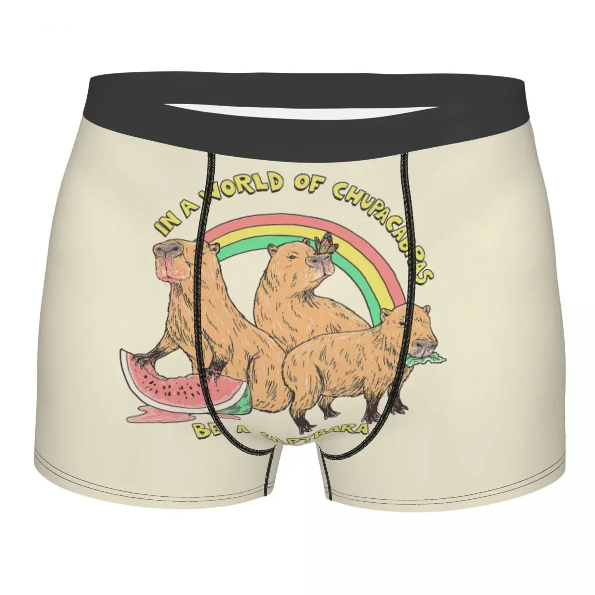 

Нижнее белье Be A Capybara на заказ, мужские милые гигантские милые шорты-боксеры с принтом, дышащие трусы