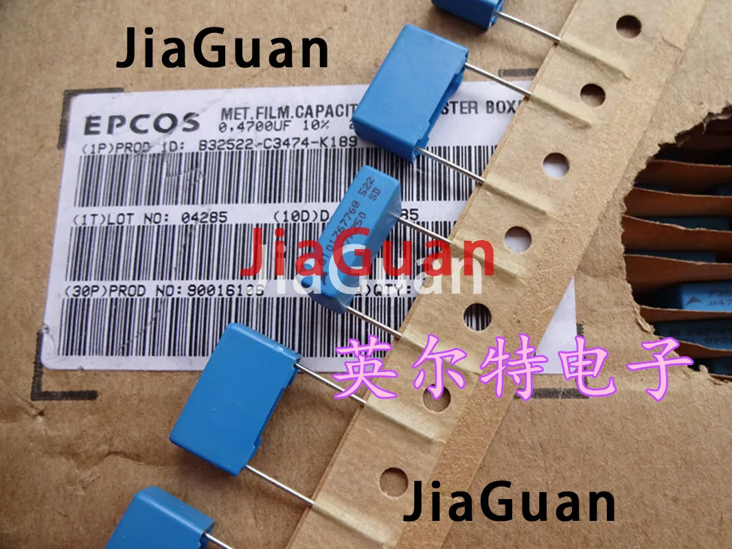 10PCS/20PCS NEW EPCOS B32522 474/250V 470NF 250V 474 P15MM film capacitor 0.47UF/250V B32522C3474K MKP U47/250V U47K250