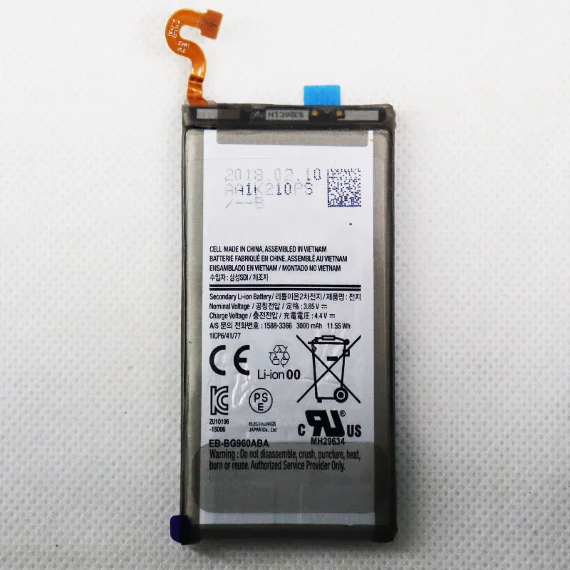 

EB-BG960ABE EB-BG960ABA 3000mAh Phone Battery For Samsung Galaxy S9 G9600 SM-G960F SM-G960 G960F G960 Mobile Battery