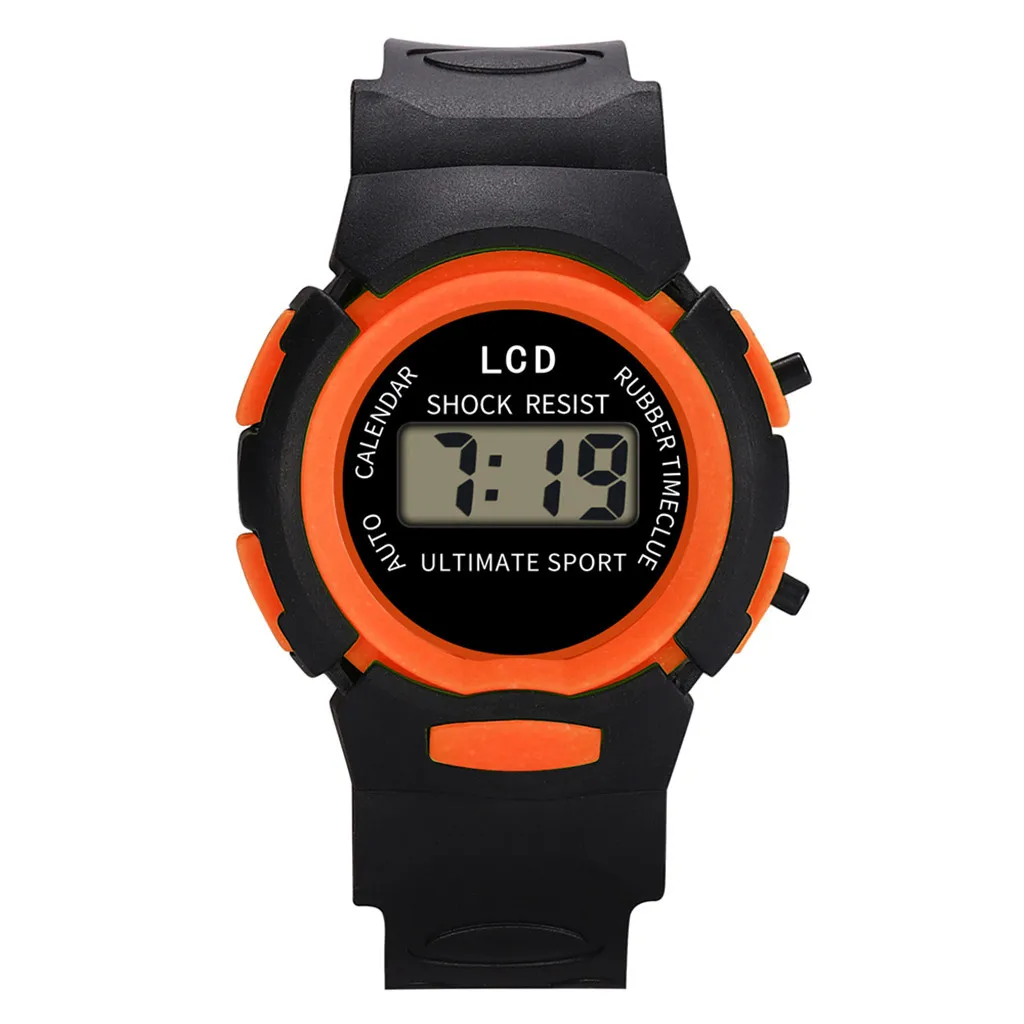 CKids Electronic Sports Watches Color Luminous LED Dial Life Waterproof Multi Function Alarm Clocks Watch For Boys