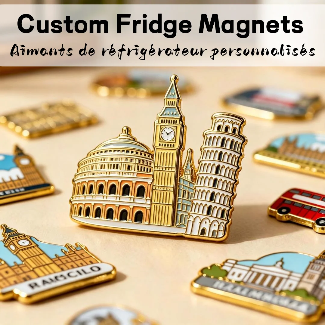 Custom Refrigerator Magnet Custom‑made 3D Metal Souvenir Stickers Tailored Shapes for Wall Fridge Decoration Home Ornament