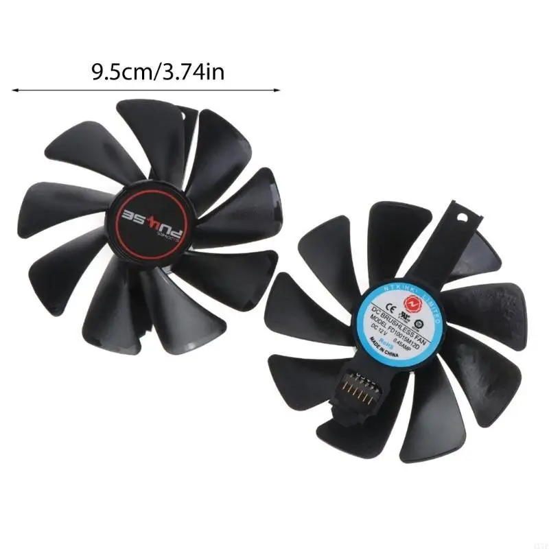 4X7E 1/2Pcs 95mm FD10015M12D VGA Lüfter für RX 5700XT RX5700 RX5600XT RX5500XT Grafikkarte Lüfter 6Pin 12V 0,45A