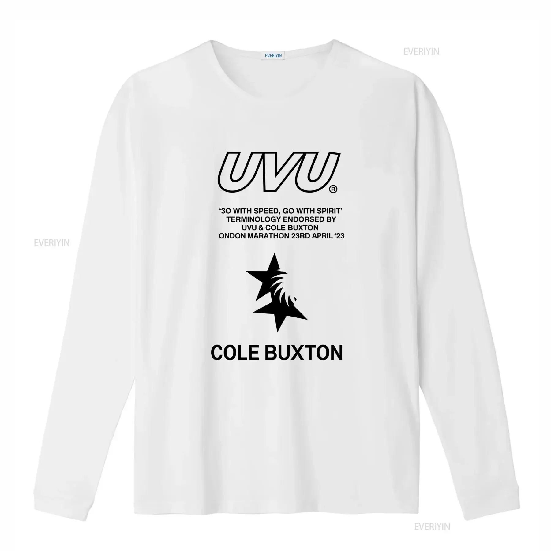 Uvu Men'S Women'S T Shirt Speed Spirit Marathon Print with Buxton Design Breathable Crew Neck All Season Comfort Fit vintage