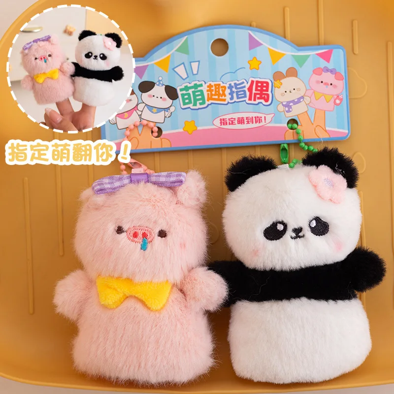 Bella burattino da dito peluche Koala maiale cane bambola panda lontra coniglio orso giocattolo un paio regalo morbido per bambini amico