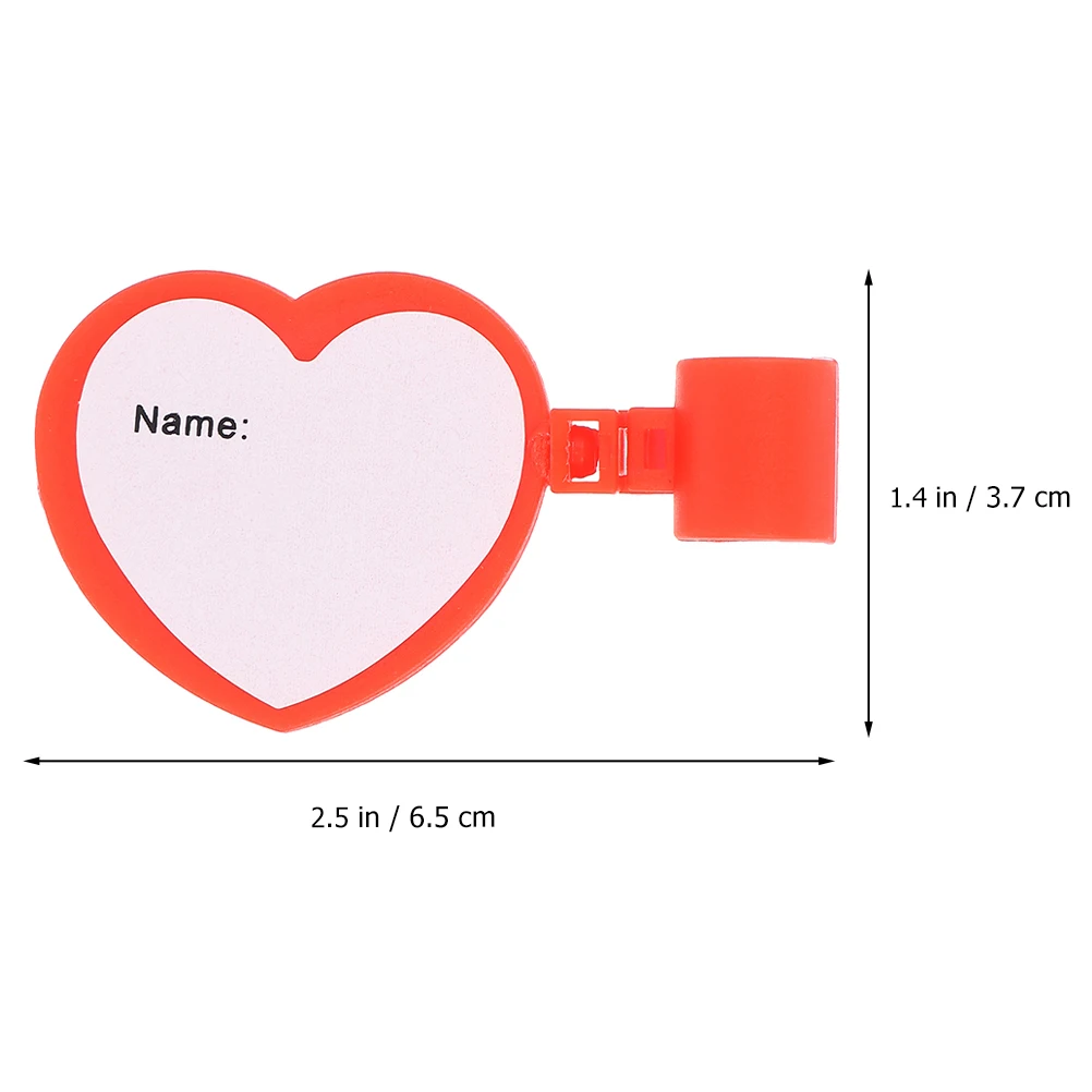 

10 Pcs Heart Shaped Card Labels Stethoscope Name Badges Stethescope Tag Plastic