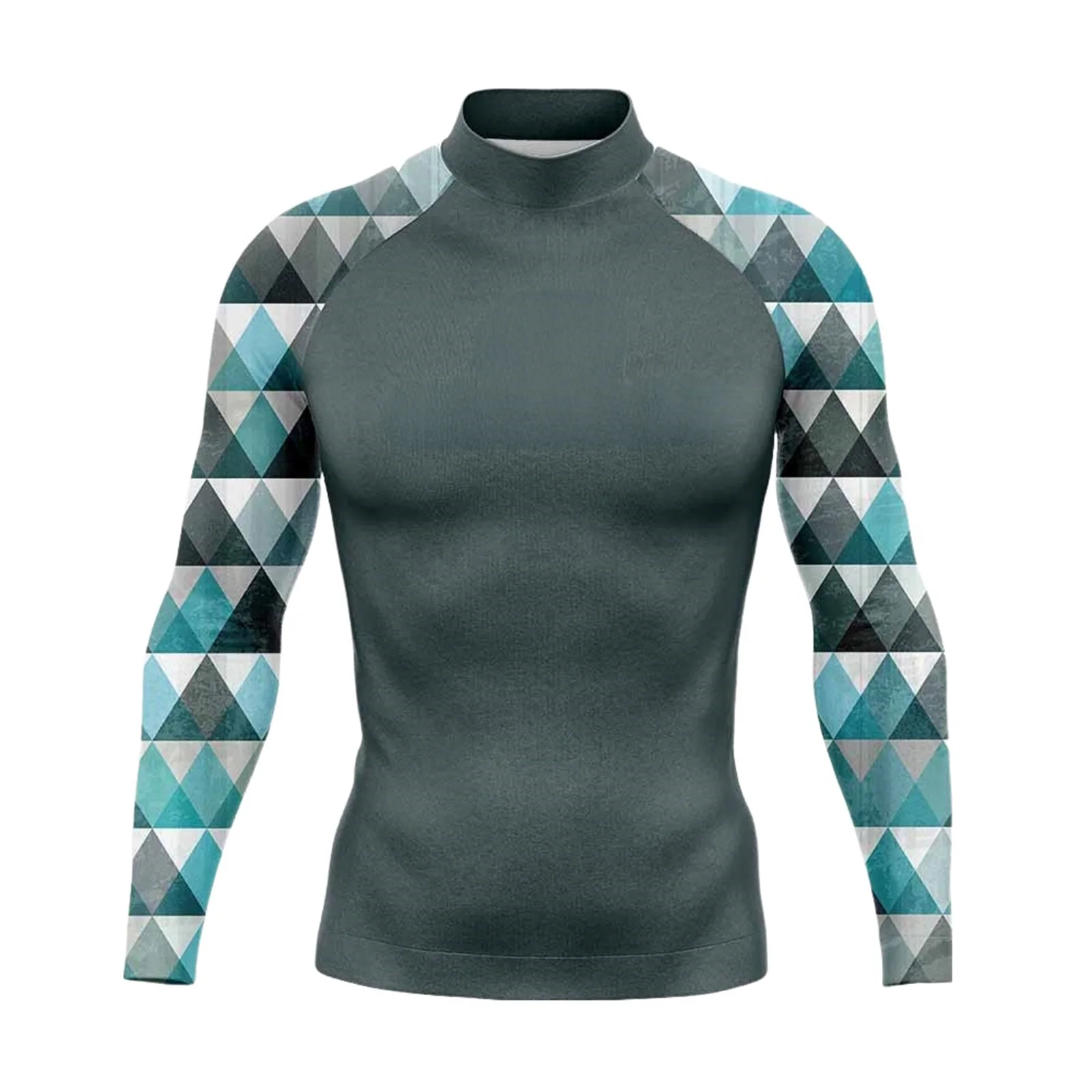 

Men's Surfing Shirt Camouflage Lycra Rashguard Surf Sportswear Beach UV Protection Swimwear UPF50+