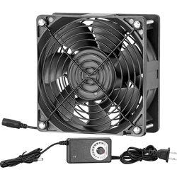 Ventilador de caja de refrigeración con controlador de velocidad, 120mm, 4000RPM, 12cm, 12V, 220V, Btc, máquina de chasis, estación de trabajo, radiador de gabinete, ventilador de servidor