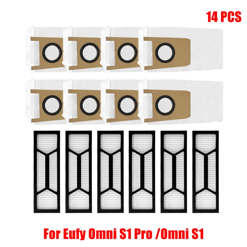 Voor Eufy Omni S1 Pro/Omni S1 Stofzuiger Onderdeel Hoofdrol Zijborstel HEPA Filter Mop Doek Stofzak accessoires