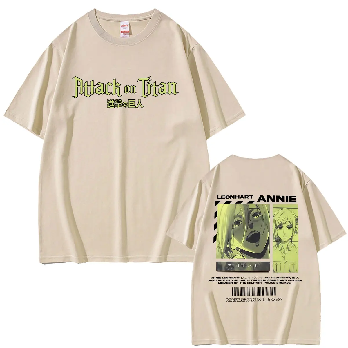 Japanese Anime Attack on Titan Annie Leonhart Graphic Print T-shirt Men Women Manga Harajuku Oversized T Shirt Summer Streetwear