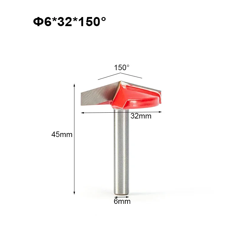 2pcs 6mm V Bit CNC Solid Carbide End Mill 3D Router Bits for Wood Tungsten Woodworking MDF Milling Cutter 60 90 120 150 Degree