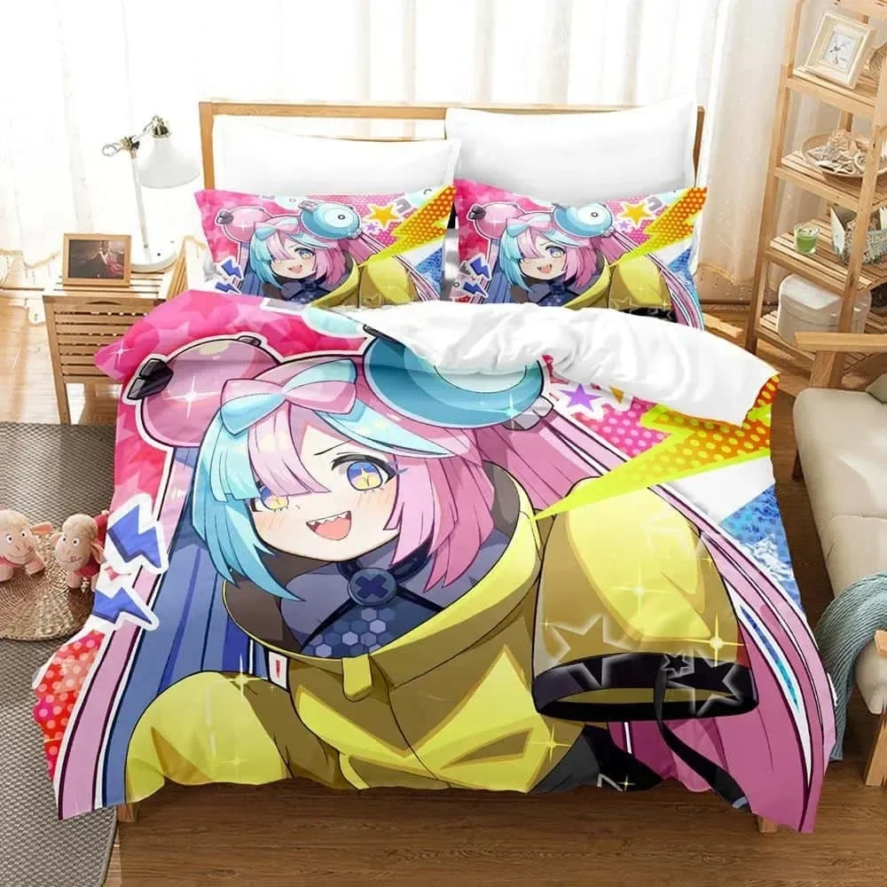 

Anime Kawaii Girs Iono Bedding Set Single Twin Full Queen King Size Bed Set Adult Kid Bedroom Duvet cover Sets For Home Textiles
