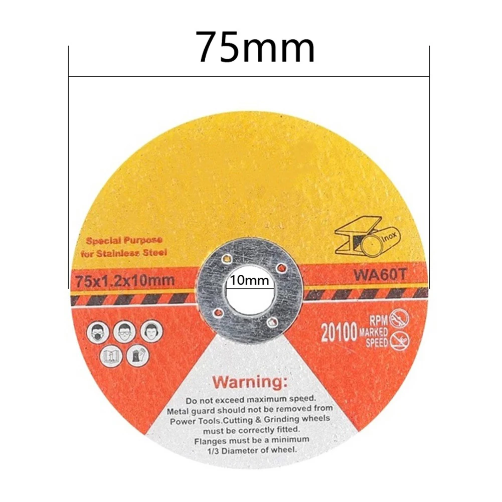 Lâmina de serra circular de resina, 6 peças, 75mm, disco de corte para moedor de ângulo, ferramentas elétricas domésticas, peças de reposição