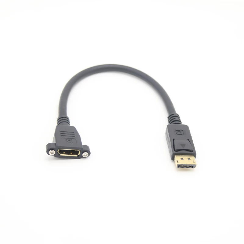 V 1,2 4K x 2K DP Männlich zu Weiblich M/F Displayport stecker auf Displayport Buchse panel Mount Verlängerung Kabel 0,3 m