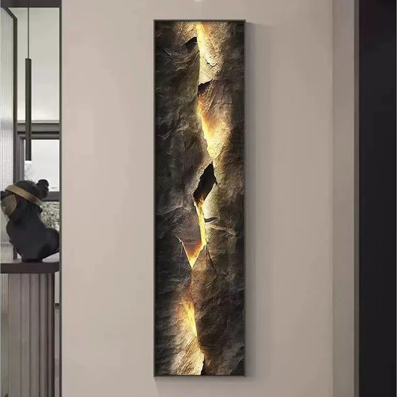 Modern LED Vertical Bar Home Decoration Wall Painting Lamp Entrance Lobby Dining Room Bedroom High-End Art Hanging Painting Lamp