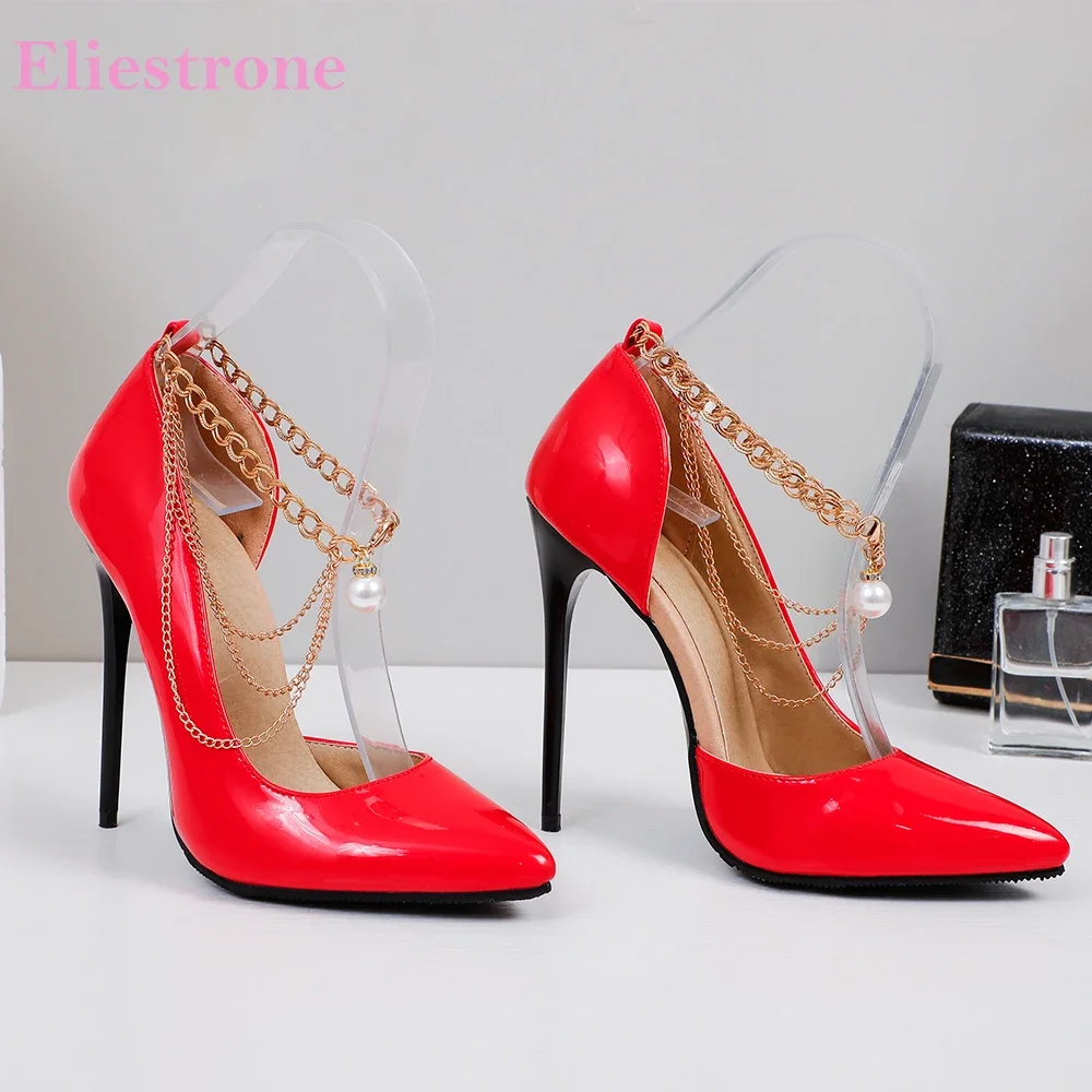 

2026 New Spring Elegant Red Black Women Pumps Pointed Toe High Thin Heels Lady Casual Shoes Small Big Size 11 30 43 46 48