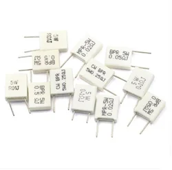 10pcs BPR56 5W 0.1 0.15 0.22 0.25 0.33 0.5 Ohm Non-inductive Ceramic Cement Resistor 0.1R 0.15R 0.22R 0.25R 0.33R 0.5R No Sense
