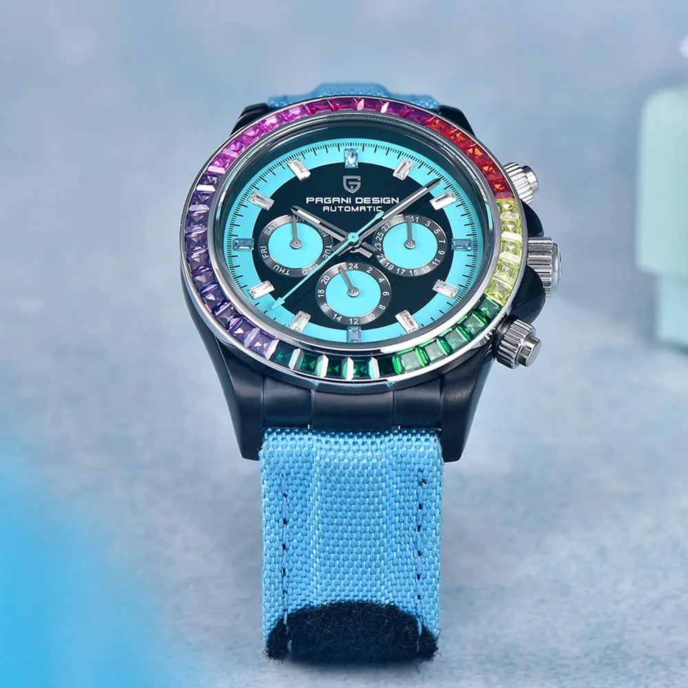 PAGANI DESIGN جديد 1732 ساعة رجالي العلامة التجارية الأعلى 40 مللي متر ساعة اليد الميكانيكية 100 متر مقاوم للماء ساعات أوتوماتيكية الرجال هدية Reloj Hombre