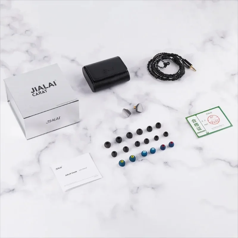 JIALAI Carat 10mm Titanium Plated HiFi Wired Earphone DLC Dynamic Vocal in Ear Music Monitor IEMs 0.78 2Pin Interface