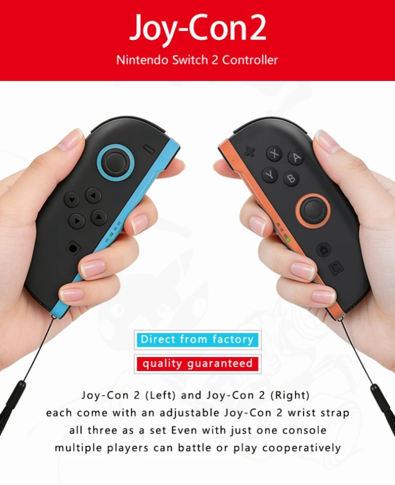 

Новые беспроводные Bluetooth-геймпады для контроллеров Joy-Con Switch 2, левый и правый, замена контроллеров NS