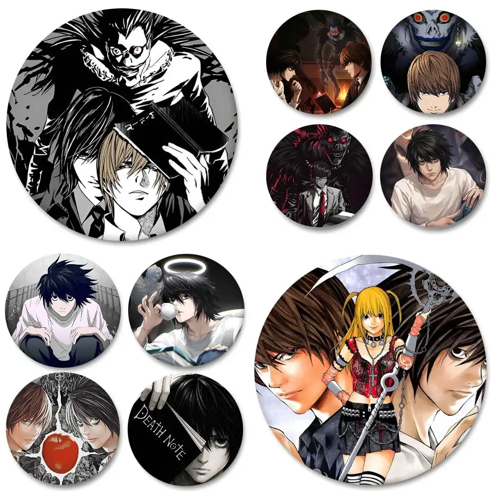 Klassisches Anime Death Note Rundes Abzeichen Kreative Brosche Kleidung Rucksack Accessoires Anstecknadel