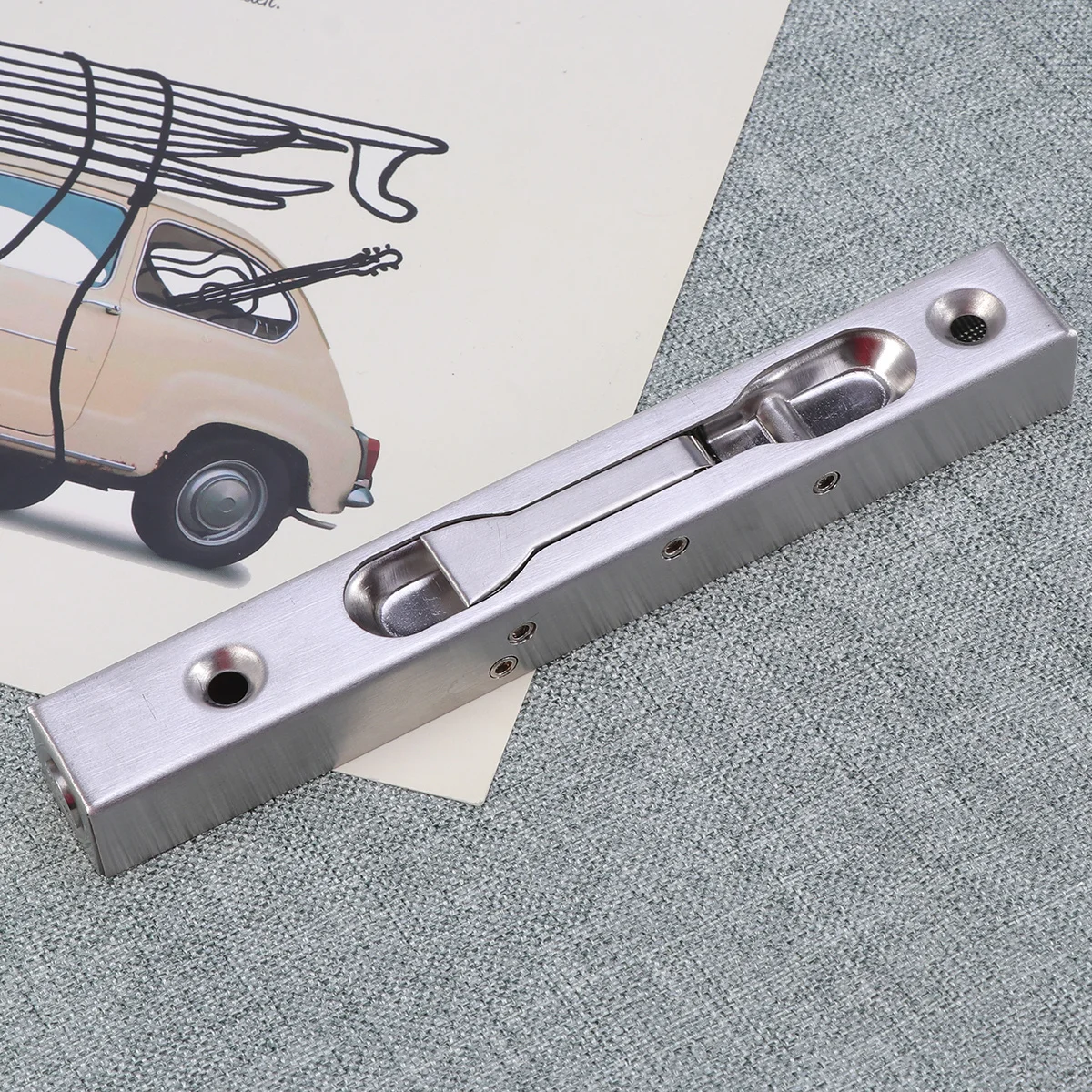 

6 Inch Fire Door Latch Stainless Steel Safety Bolts Cassette Latches Silver Anti-theft Lock Buckle